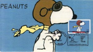 Unknown Cachet Printed FDC for the 2001 34-cent Peanuts Snoopy Stamp