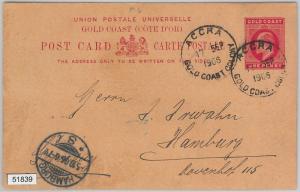 51839 - Gold Coast -  POSTAL HISTORY - POSTAL STATIONERY CARD to GERMANY 1906