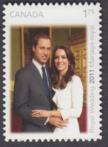 Canada - #2467i Royal Wedding, Die Cut Stamp From Quarterly Pack - MNH