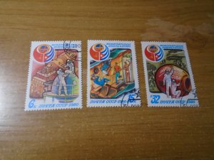 Russia  #  4865-67  used