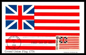 US 1352 Grand Union Flag Colorano U/A Maxi Card FDC