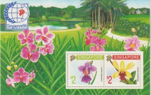 1991 Singapore '95 Orchids Series (1st Issue) MS MNH SG#MS655