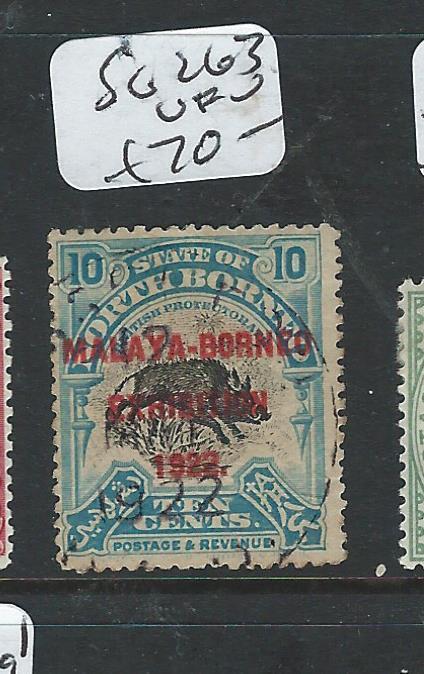 NORTH BORNEO (P2402BB) 10C BOAR MBE SG 263   VFU