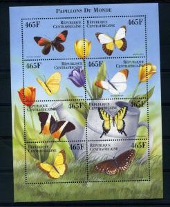 CENTRAFRICAINE SHEET MNH BUTTERFLIES INSECTS