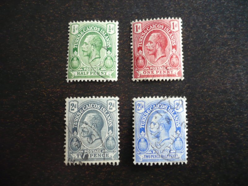 Stamps - Turks & Caicos - Scott# 25-28 - Used Part Set of 4 Stamps