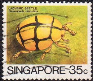 Singapore 458 - Used - 35c Ladybird Beetle (1985) (cv $0.60)