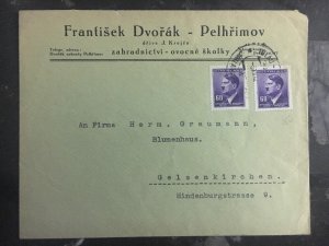 1942 Bohemia Moravia Multi Frank Commercial Cover Czechoslovakia