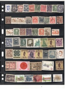 POLAND COLLECTION ON STOCK SHEET MINT/USED