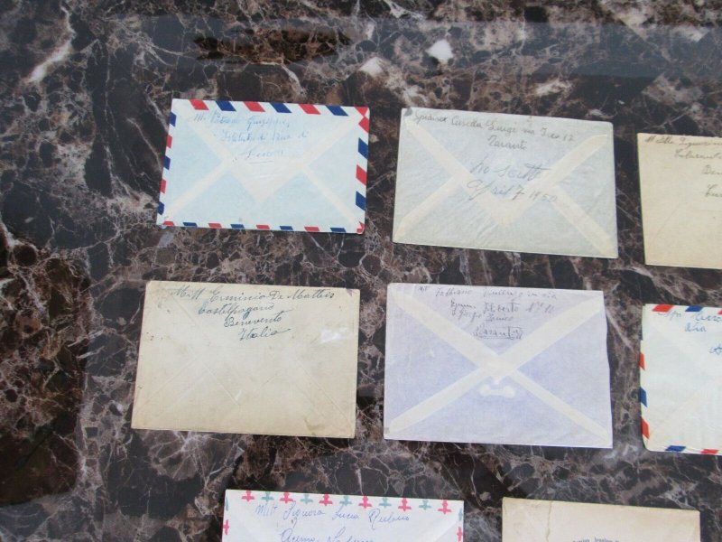 Stunning Lot of 13 Italy Covers Postal History to USA1922-1962