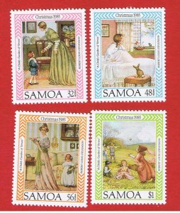 Samoa #656-659  MNH OG  Christmas Free S/H   