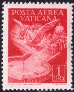 Vatican City SC#C9 1£ Dove of Peace Above St. Peter's Basilica (1947) MNH