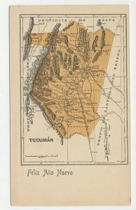 Postal stationery Argentina Map - Tucumán Province