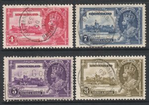 Canada Newfoundland Scott 226/229 - SG250/253, 1935 Silver Jubilee Set  used