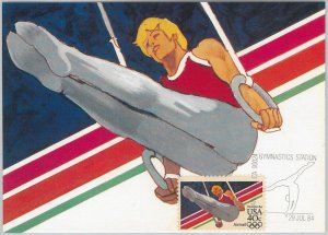 54294 - USA -  POSTAL HISTORY - MAXIMUM CARD - 1984  OLYMPICS Gymnastics RINGS