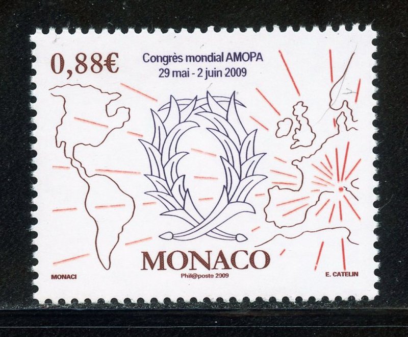 Monaco 2533 MNH, Academic Palms World Conference Issue from 2009.