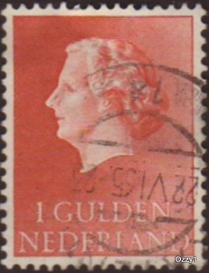 Netherlands 1954 Sc#361 1G Red Queen Juliana USED-Fine-NH.