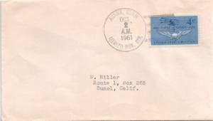 Guam 4c Naval Aviation 1961 Agana, Guam, Merizo Rur. Sta. to Sunol, Calif.  P...