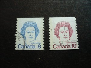 Stamps - Canada - Scott# 604-605 - Used Set of 2 Coil Stamps