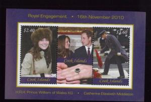 COOK ISLANDS  #1358 Souvenir Sheet MNH Royal Engagement William & Kate - 37