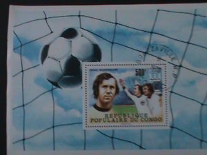 ​CONGO-WORLD CUP SOCCER-ARGENTINA'78--CTO S/S VF-FANCY CANCEL-HARD TO FIND