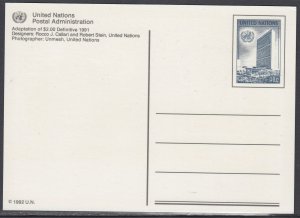 United Nations Scott UX19 Postal Card -- 1992 Issue