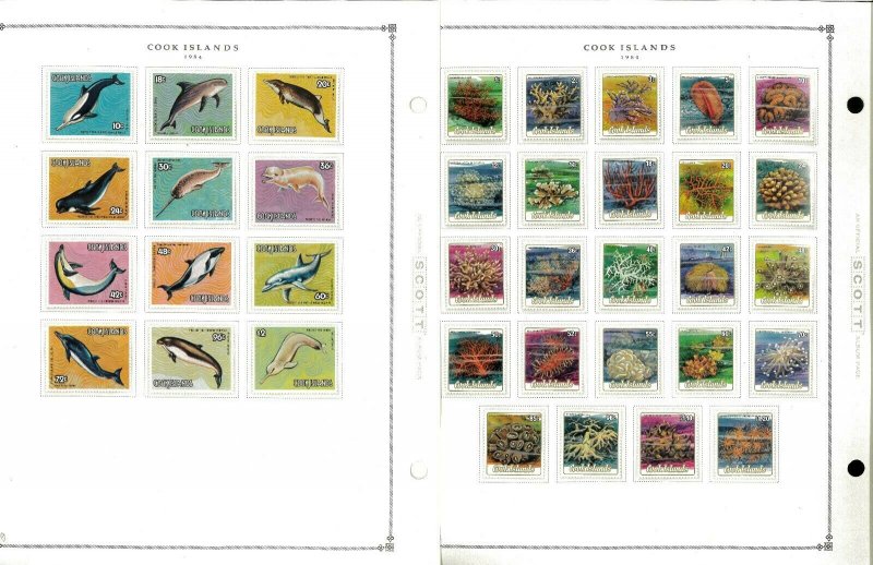 Cook Islands 1892-2010 MNH, LH & U in Mounts & Hinged on Scott International Pgs