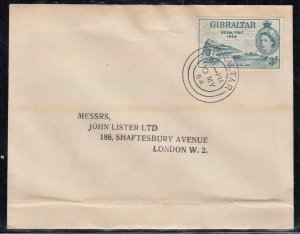 Gibraltar - May 10, 1954 Cover to Great Britain