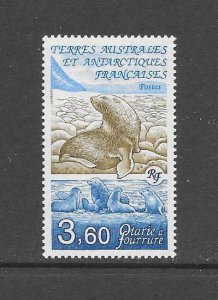 FRENCH SOUTHERN ANTARCTIC TERRITORY #162  SEAL MNH