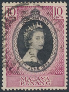 Penang   Malaya  SC#  27 Used  Coronation  see details & scans
