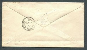 GREAT BRITAIN SQUARED CIRCLE CANCEL CALLINGTON ON COVER