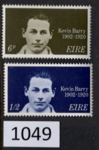 $1 World MNH Stamps (1049), Ireland Scott 288-289 MNH, Kevin Barry, set of 2