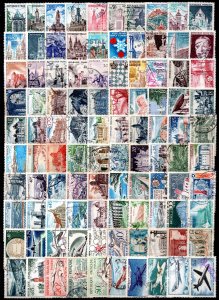 FRANCE - 100 DIFFERENT USED STAMPS