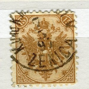 BOSNIA; 1890s classic Eagle Arms issue used 15k. value fine POSTMARK