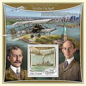 2017 S.Tome&Principe - Wilbur Wright. Michel: 7467/Bl.1341. Scott Code: 3477