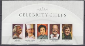 (J) ​USA #4922-4926 Celebrity Chefs  Strip of 5 Forever MNH