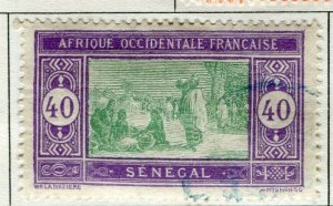 FRENCH SENEGAL;  1914 early Pictorial issue fine used 40c. value