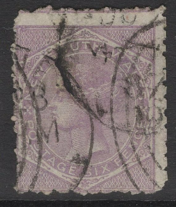 NEW SOUTH WALES SG235ca 1885 6d MAUVE p12x10 USED