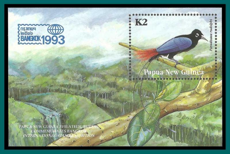 Papua New Guinea 1993 Bangkok Stamp Expo, Bird MS, MNH 818,SGMS695