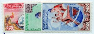 Laos, Scott #48-50, Mint, Never Hinged, partial set