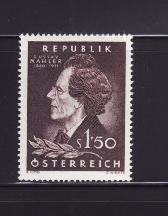 Austria 654 Set MNH Gustav Mahler, Composer (E)