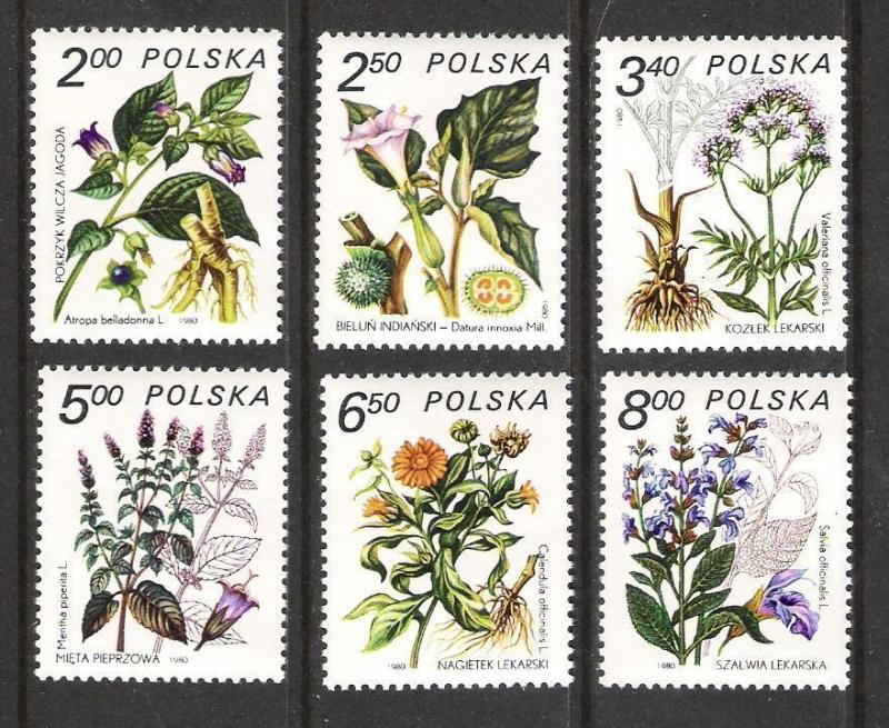 Poland 2410-5 MNH Complete Set - Flowers