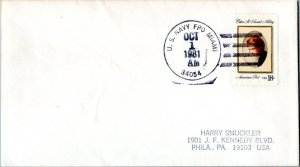 United States Fleet Post Office 18c Edna St. Vincent Millay 1981 U.S. Navy, F...
