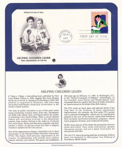 1996 Helping Children Learn 32c Sc 3125 FDC, with PCS cachet on full info page