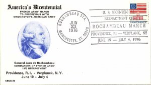 US BICENTENNIAL REENACTMENT OF ROCHAMBEAU MARCH AT MANCHESTER, CONNECTICUT