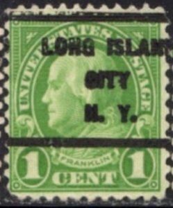 US Stamp #632x236.5 - Benjamin Franklin - Regular Issue 1929 Precancel