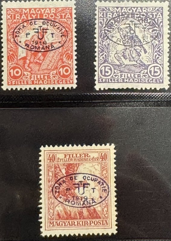 DP Stamps Hungary 1919 SC 2NB4-2NB6 MLH Set