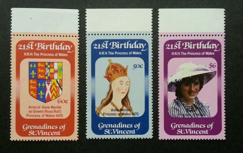 St. Vincent 21st Birthday Of HRH The Princess Of Wales1981 (stamp) MNH