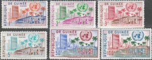 Guinea,  #190-195, C22-C23, Unused  From 1959,  CV-$3.40