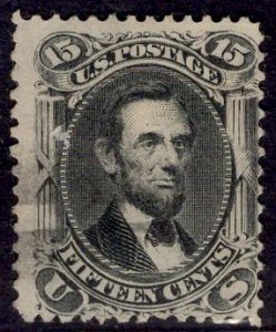 US Stamp #77 15c Lincoln USED SCV $175. Fantastic Impression, light cancel.