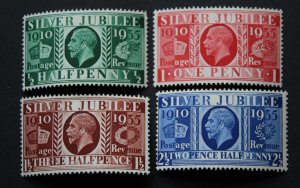 Great Britain 1935 GV Silver Jubilee set SG 453/456 mint